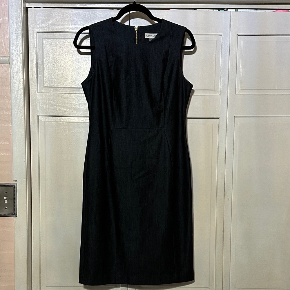 Calvin Klein Denim Blue Midi Dress